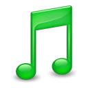 Sidebar Music Green icon